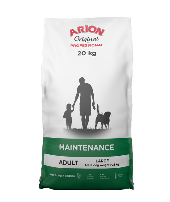 Packshot_Arion Professional_6167_MAINTENANCE Chicken Large Breed 20kg Arion Original - ADULT Large MAINTENANCE Chicken